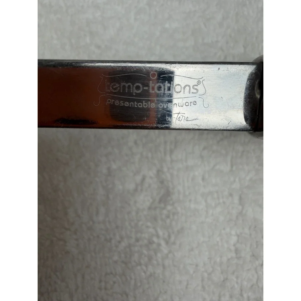 Temp-tations Old World Green Meat Serving Fork Stainless Steel Ceramic Handle